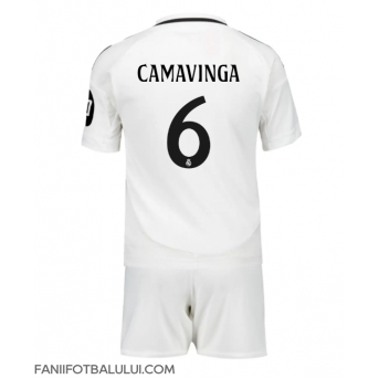 Real Madrid Eduardo Camavinga #6 Echipament de Fotbal Replică 2024-25 Copii Acasa (+ Șorturi)